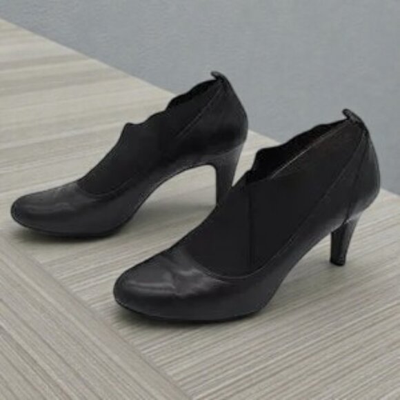 Circa Joan & David Luxe 3.5" Heels Black Leather - Picture 6 of 10